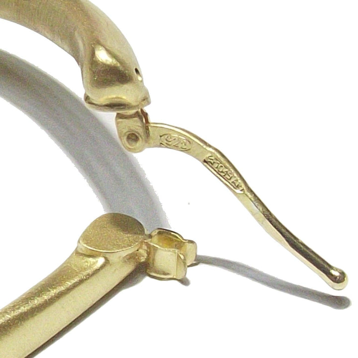 Capodagli orecchini a cerchio Goccia Grande argento 925 finitura PVD oro giallo satinato CPD-ORE-ARG-0001-GS - Capodagli 1937