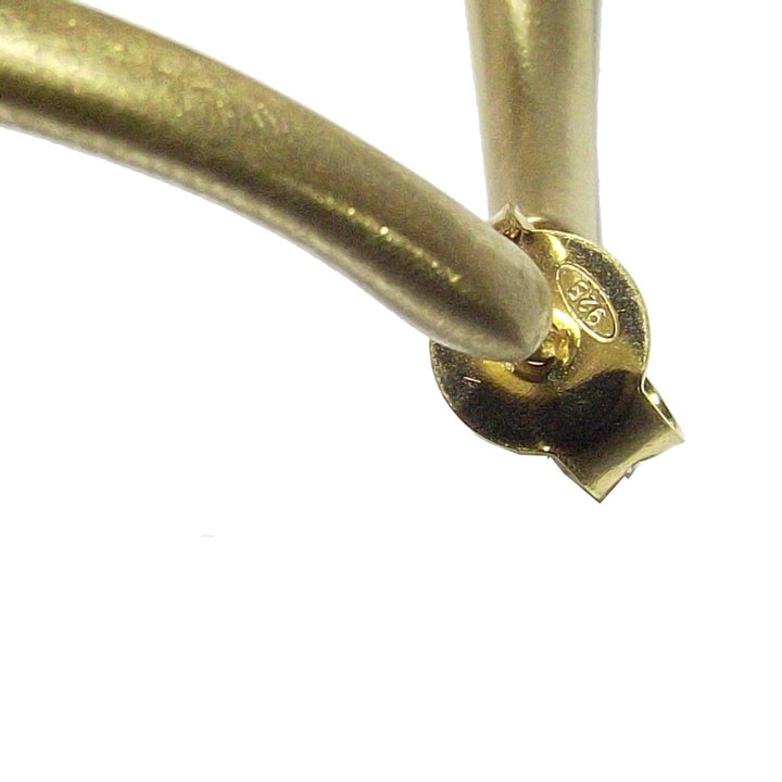 Capodagli orecchini a cerchio Rombo argento 925 finitura PVD oro giallo satinato CPD-ORE-ARG-0003-GS - Capodagli 1937