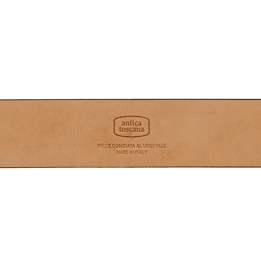 Antica Toscana Мужской ремень из натуральной кожи Made in Italy H 3,4 см Короткий с пряжкой