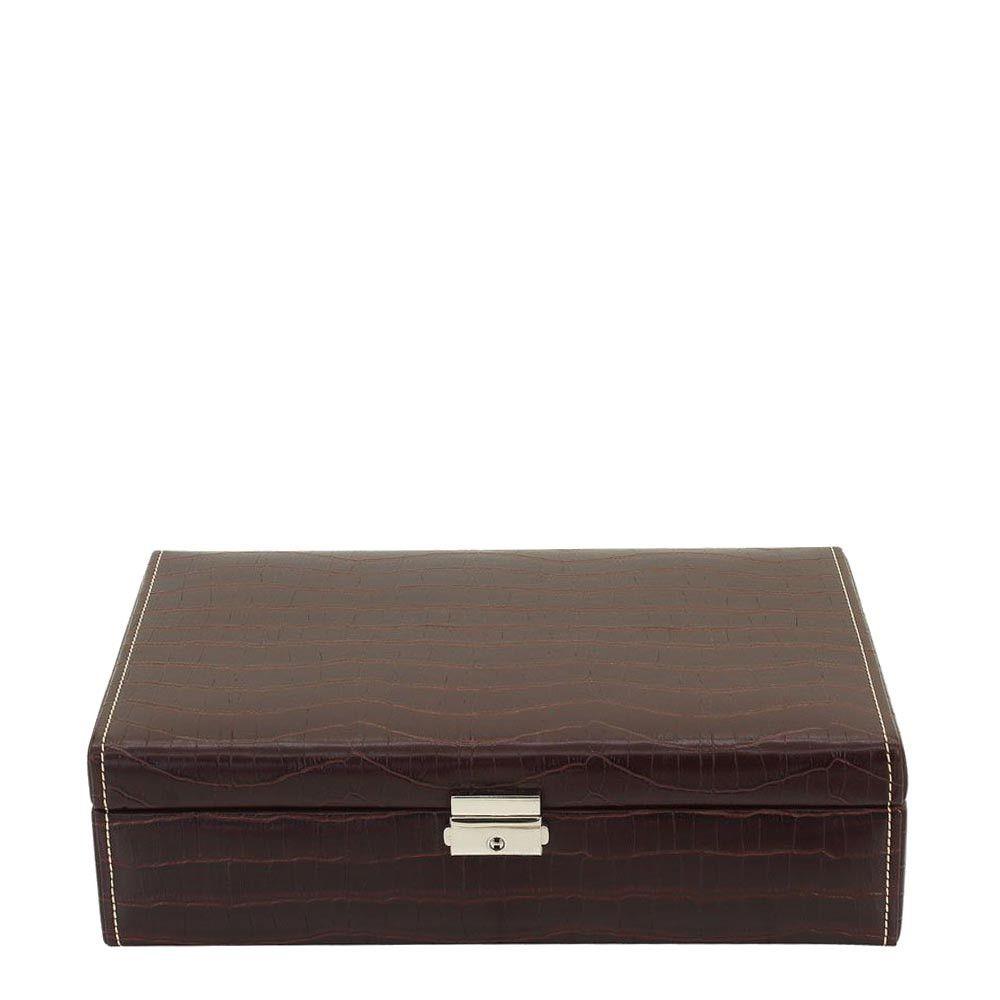 Cofanetto porta orologi Friedrich23 10 posti stampa cocco Testa di moro 20122-3 - Capodagli 1937