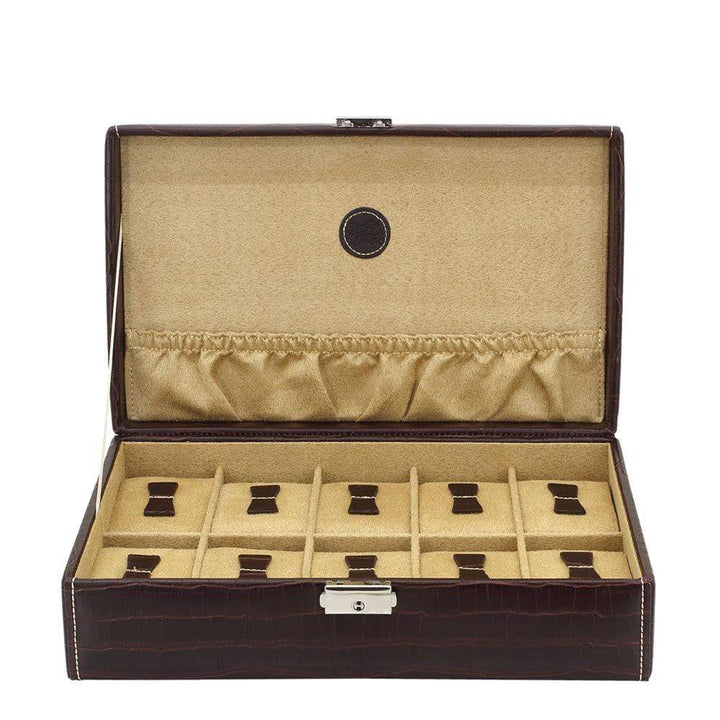 Cofanetto porta orologi Friedrich23 10 posti stampa cocco Testa di moro 20122-3 - Capodagli 1937