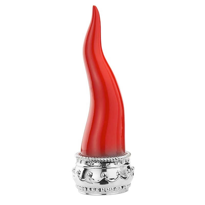 Sovereigns Red Horn h 15cm resin laminated silver R16073 1R AR