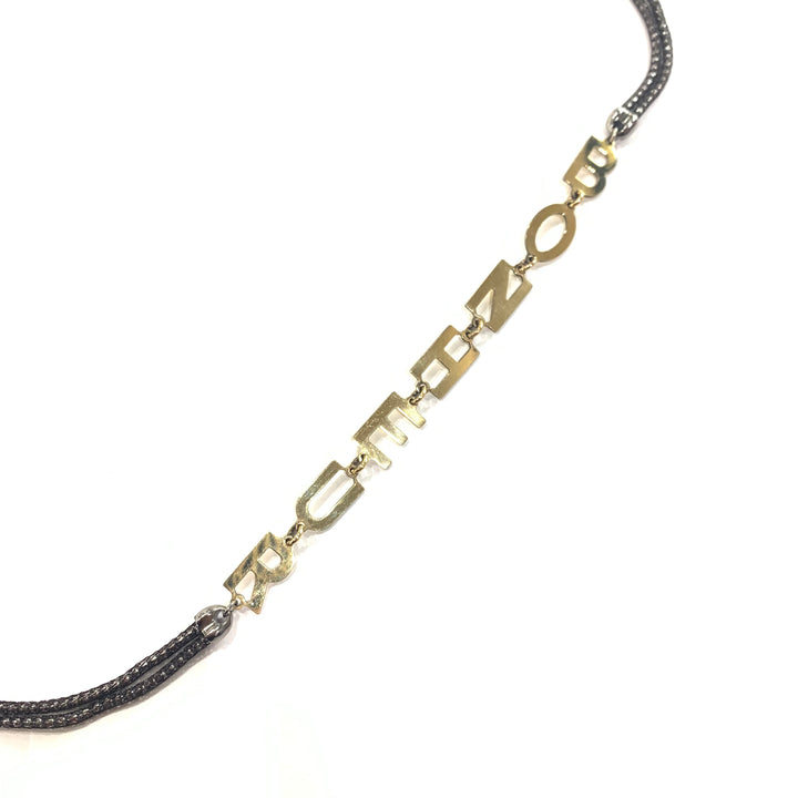 Bonheur ожерелье 18kt желтого золота серебряный отделка PVD рутений BONHEUR