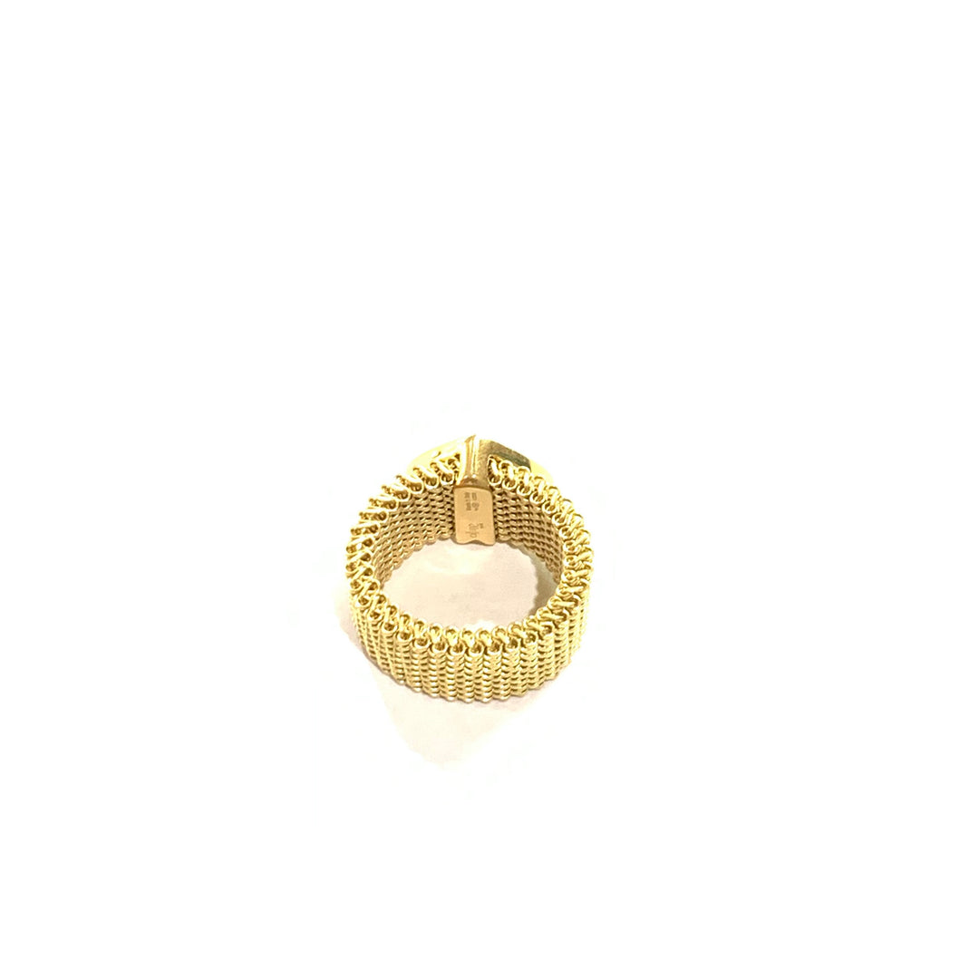 Кольцо Idandi Allure Сердце Серебро 925 Серебряная отделка PVD желтое золото кубический цирконий коричневый AN-СЕРДЦЕ-ZIRC