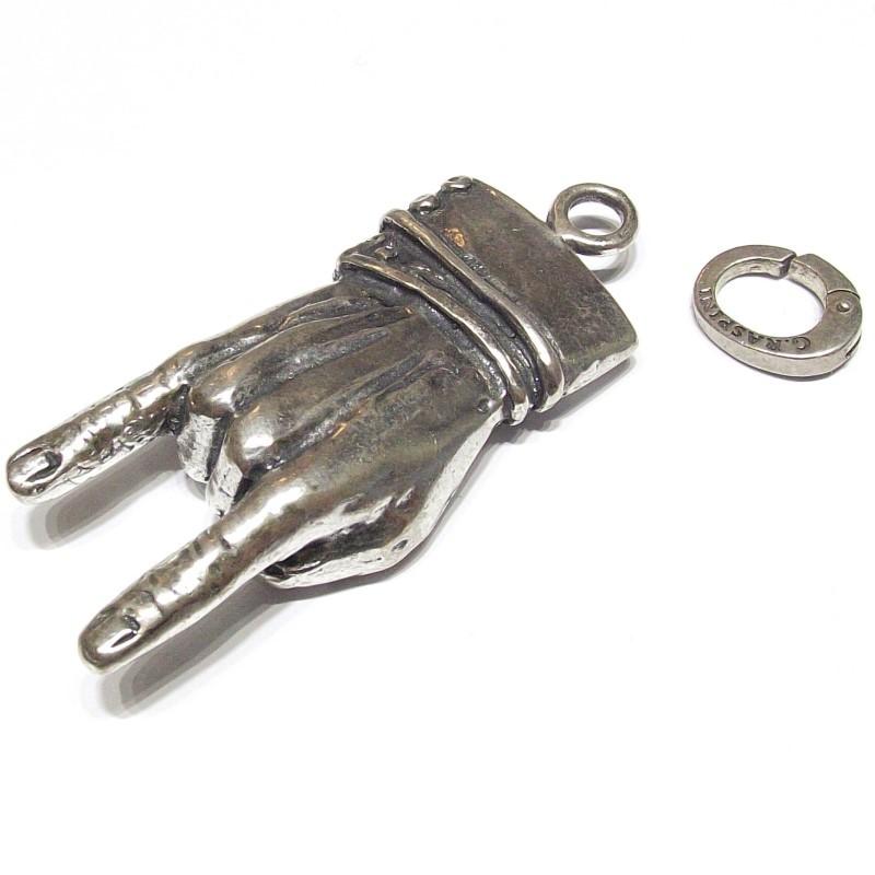Giovanni Raspini charm Mano Corna Grande argento 925 6890 - Gioielleria Capodagli