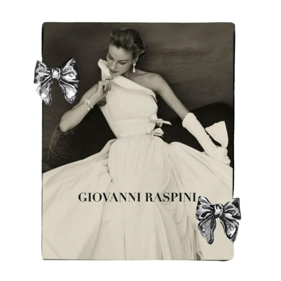 Giovanni Raspini cornice clip fiocchi grande vetro 16x20cm B0170 - Gioielleria Capodagli