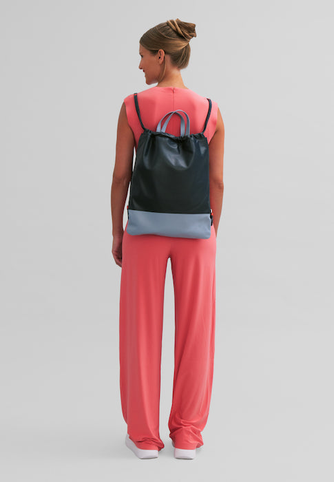 Сумка Dudu в Sacca в коже для модной спортивной сумки сумки с кулисом и тонкими кожаными плечевыми ремнями