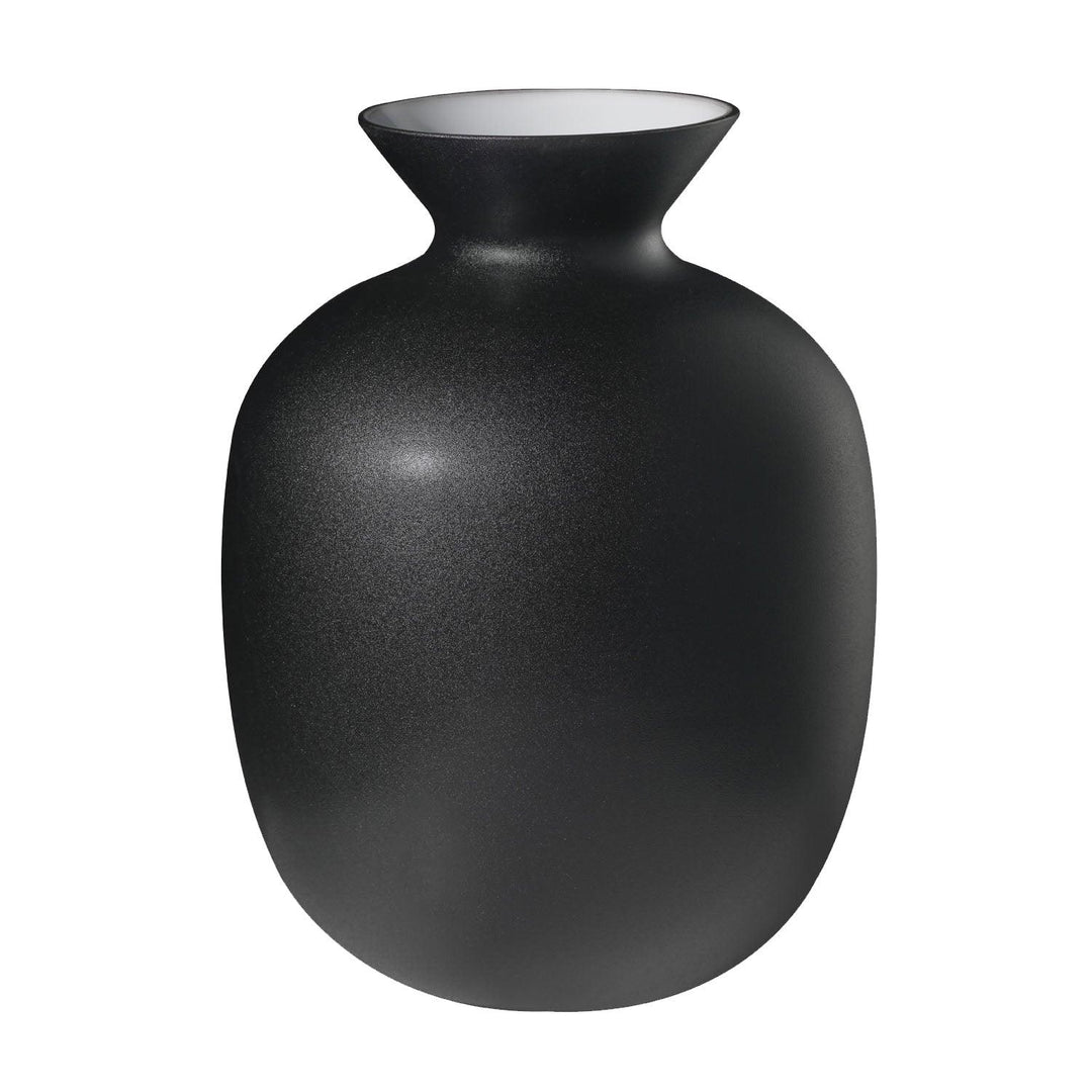 Ivv vaso Rialto Medio H.24cm decoro nero eclissi 8568.3 - Capodagli 1937
