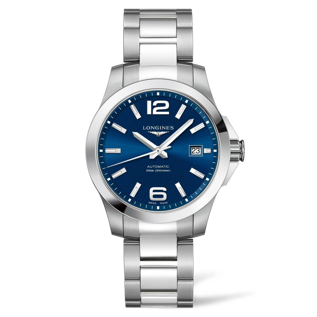 Longines orologio Conquest 39mm blu automatico acciaio L3.776.4.99.6 - Gioielleria Capodagli