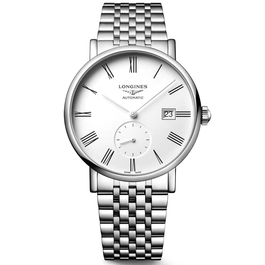 Longines orologio Elegant Collection 39mm bianco automatico acciaio L4.812.4.11.6 - Capodagli 1937