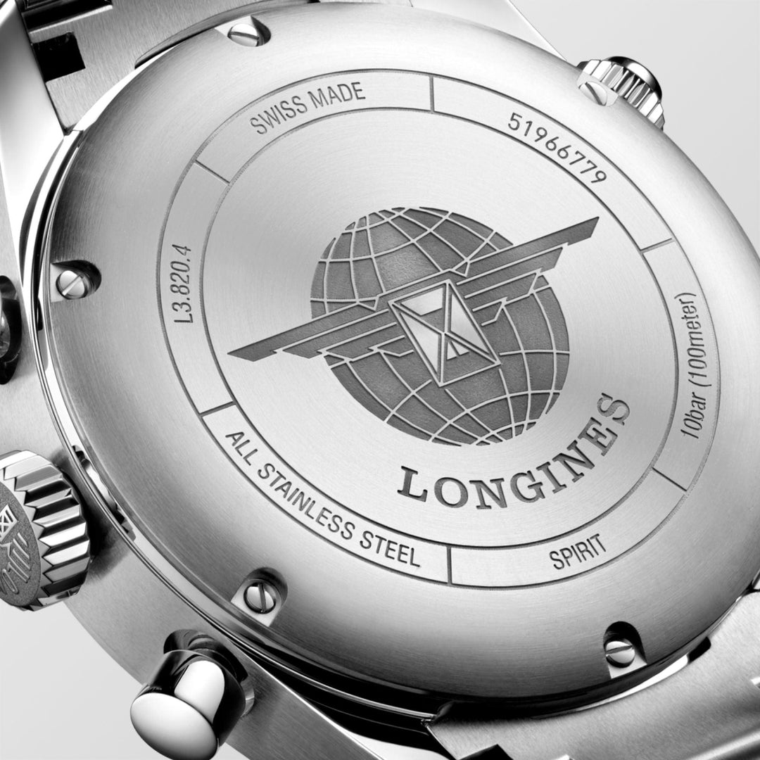 Longines orologio Longines Spirit 42mm argento automatico acciaio L3.820.4.73.6 - Capodagli 1937