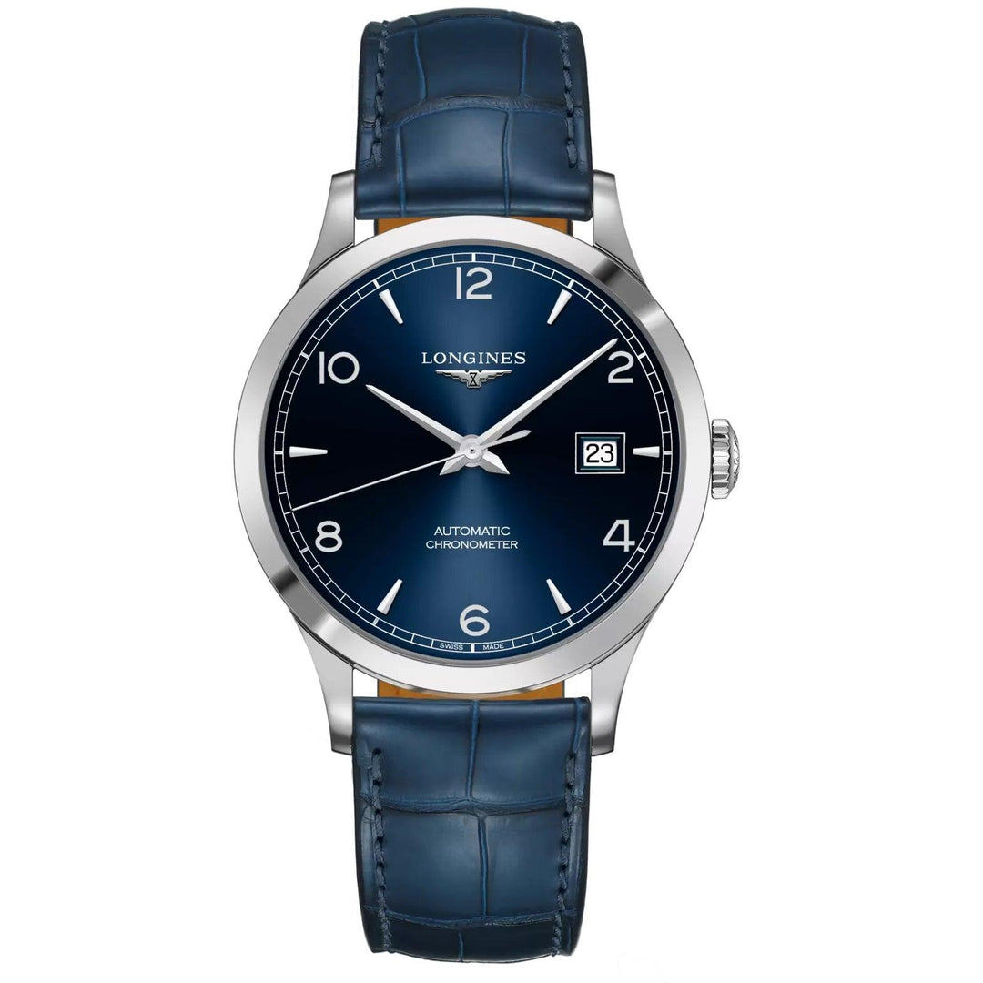 Longines orologio Record collection 40mm blu automatico acciaio L2.821.4.96.4 - Capodagli 1937