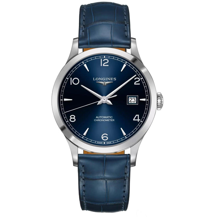 Longines orologio Record collection 40mm blu automatico acciaio L2.821.4.96.4 - Capodagli 1937