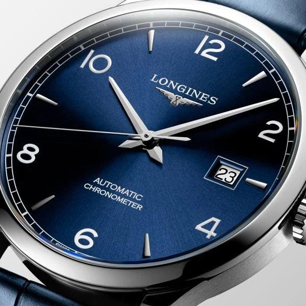 Longines orologio Record collection 40mm blu automatico acciaio L2.821.4.96.4 - Capodagli 1937