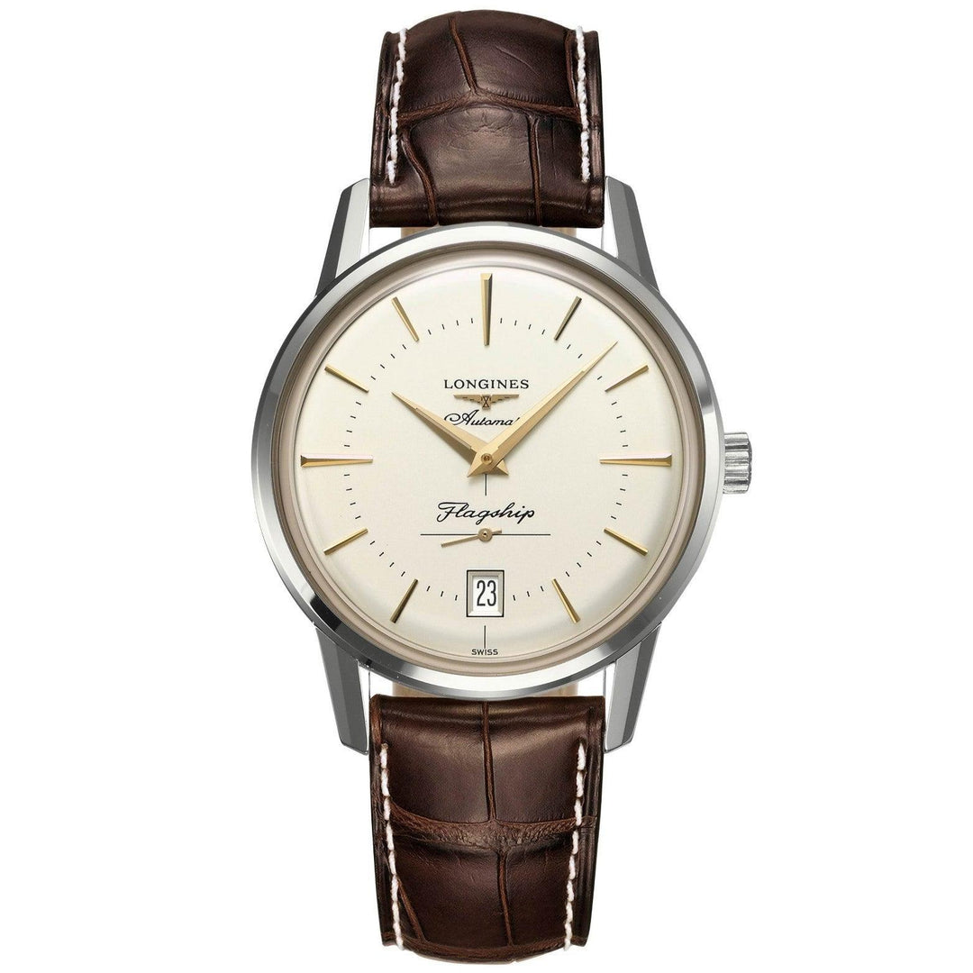 Longines orologio uomo Flaghsip Heritage 38,5mm automatico acciaio L4.795.4.78.2 - Gioielleria Capodagli