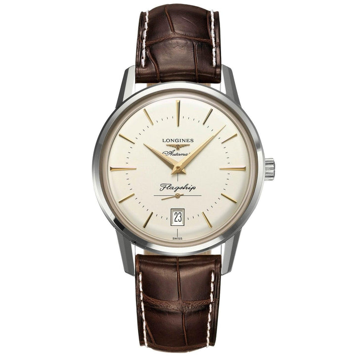 Longines orologio uomo Flaghsip Heritage 38,5mm automatico acciaio L4.795.4.78.2 - Gioielleria Capodagli