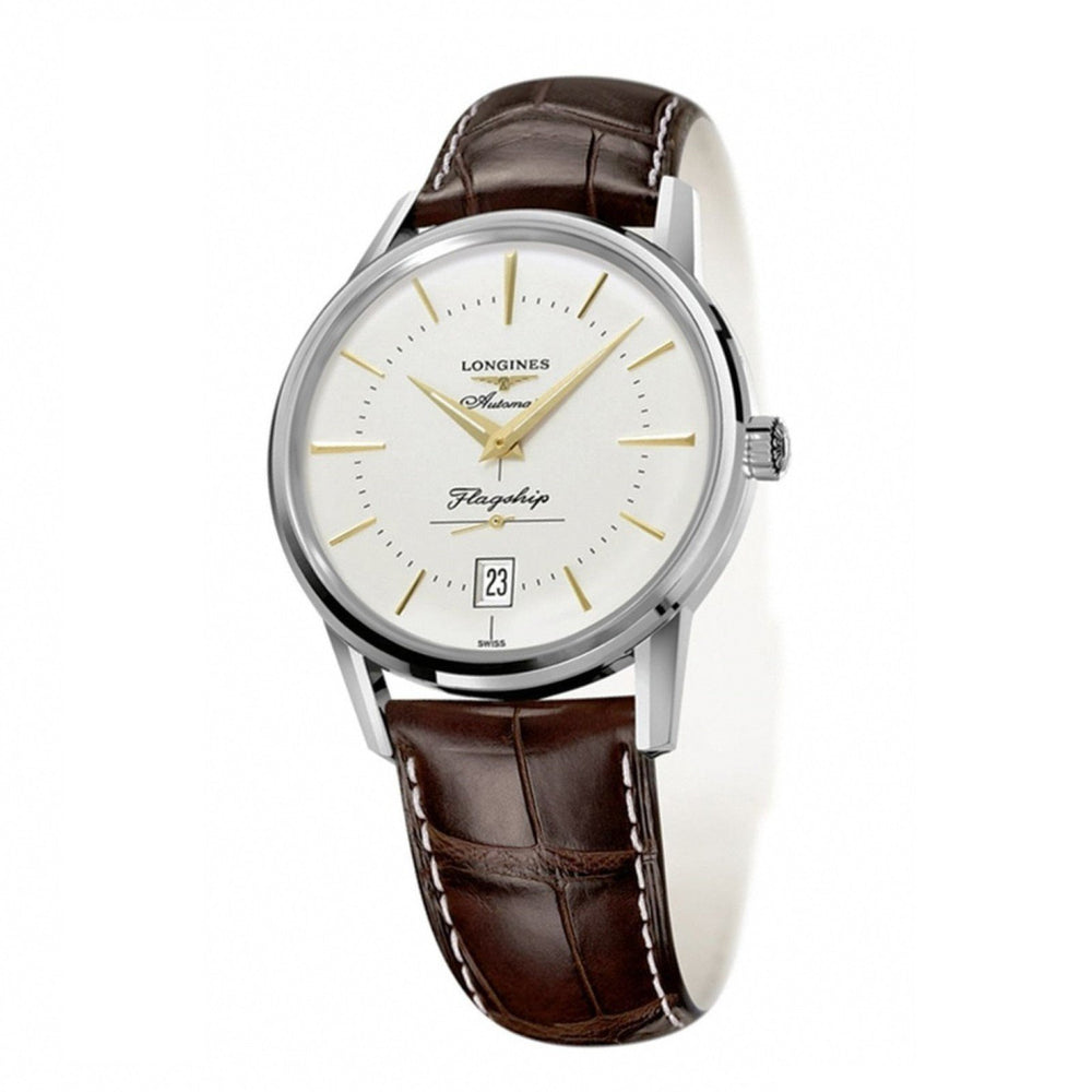 Longines orologio uomo Flaghsip Heritage 38,5mm automatico acciaio L4.795.4.78.2 - Gioielleria Capodagli