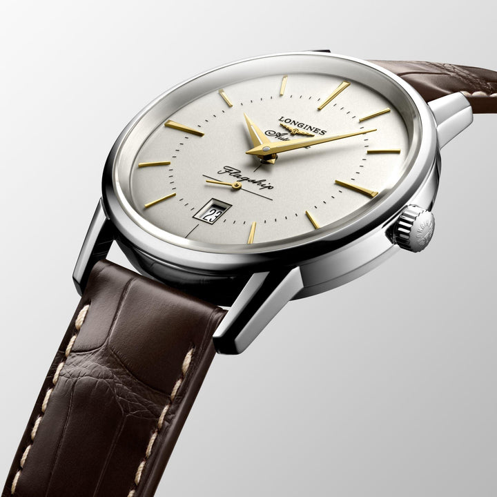 Longines orologio uomo Flaghsip Heritage 38,5mm automatico acciaio L4.795.4.78.2 - Capodagli 1937