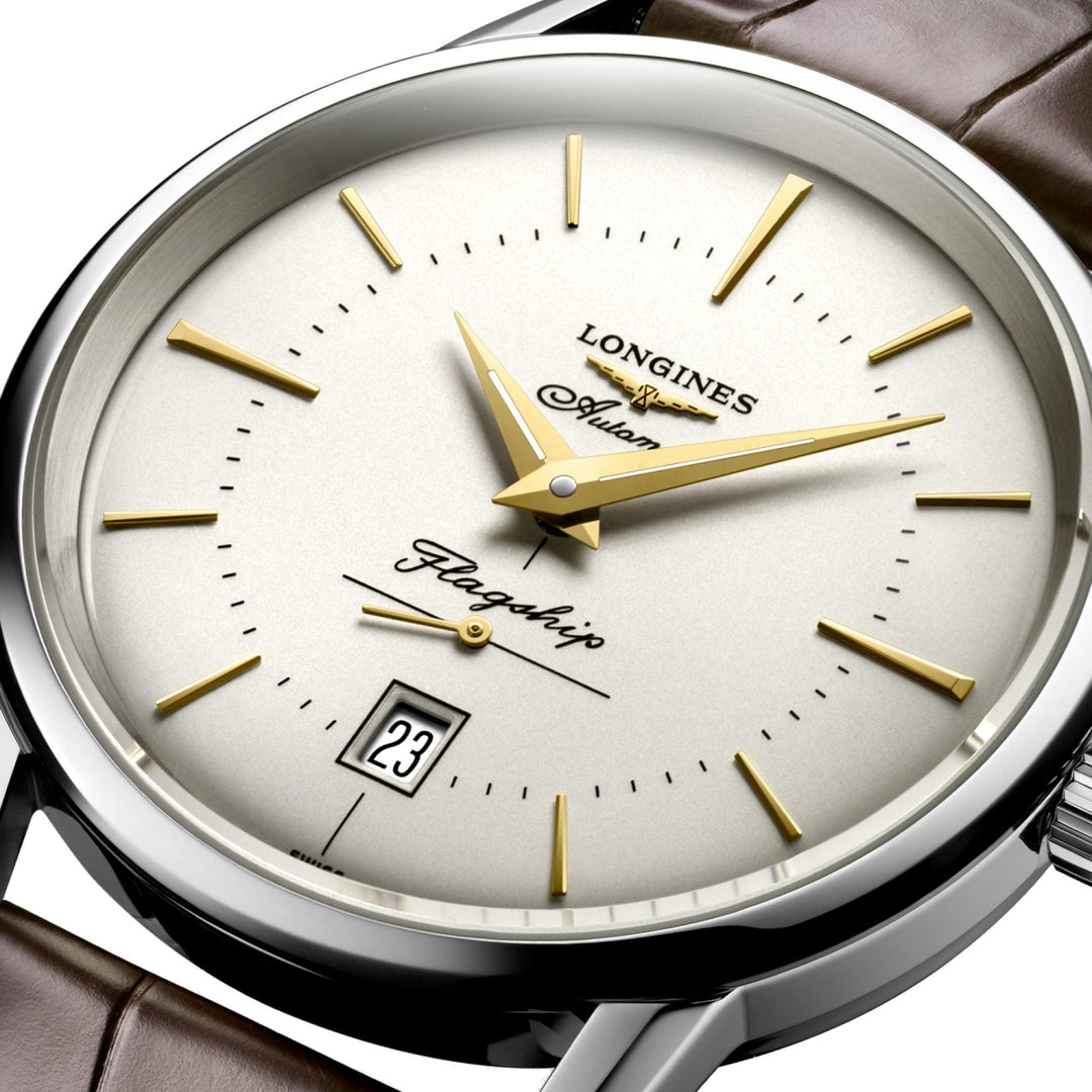 Longines orologio uomo Flaghsip Heritage 38,5mm automatico acciaio L4.795.4.78.2 - Capodagli 1937