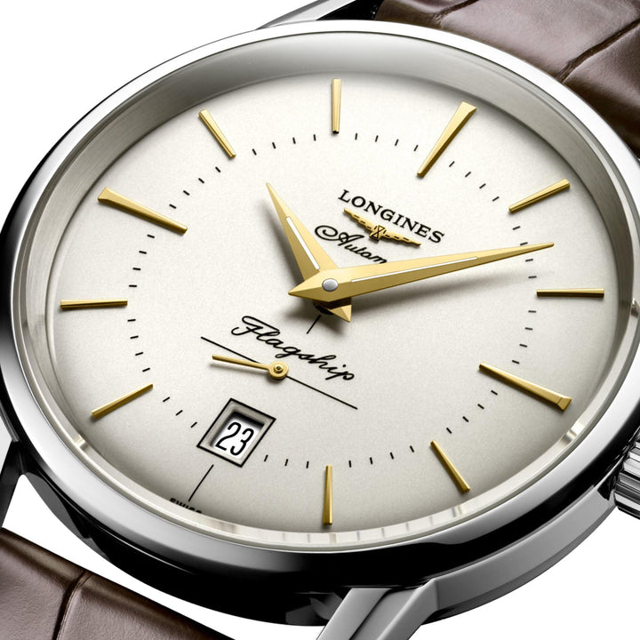 Longines orologio uomo Flaghsip Heritage 38,5mm automatico acciaio L4.795.4.78.2 - Capodagli 1937