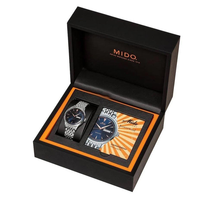 Mido orologio Multifort Powerwind Edizione Limitata 1954 pezzi 40mm blu automatico acciaio M040.408.11.041.00 - Capodagli 1937