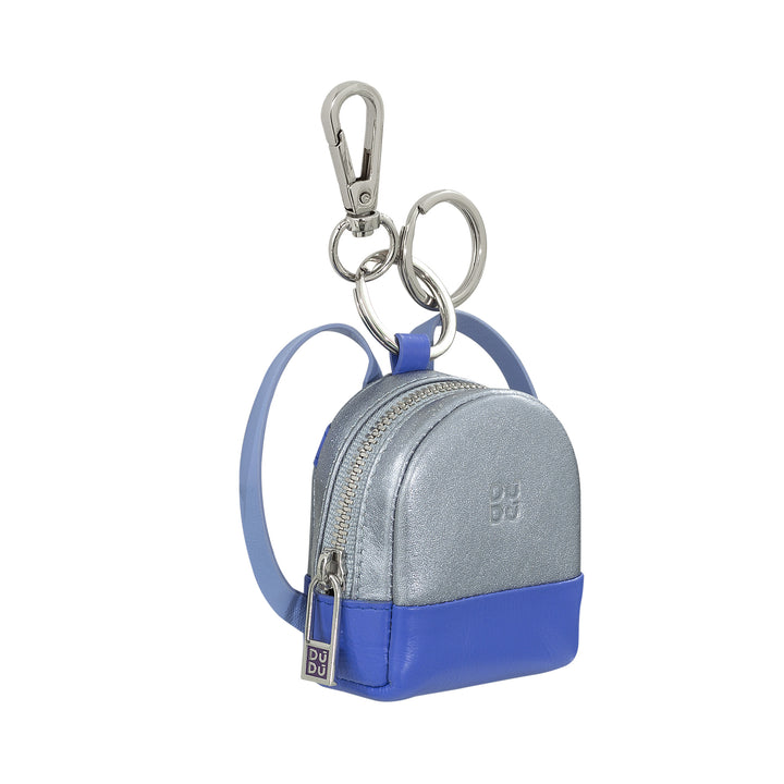 DUDU Coin Bag with Women's Leather Keyring, Mini Backpack Design, Double Ring and Carabiner for Keys