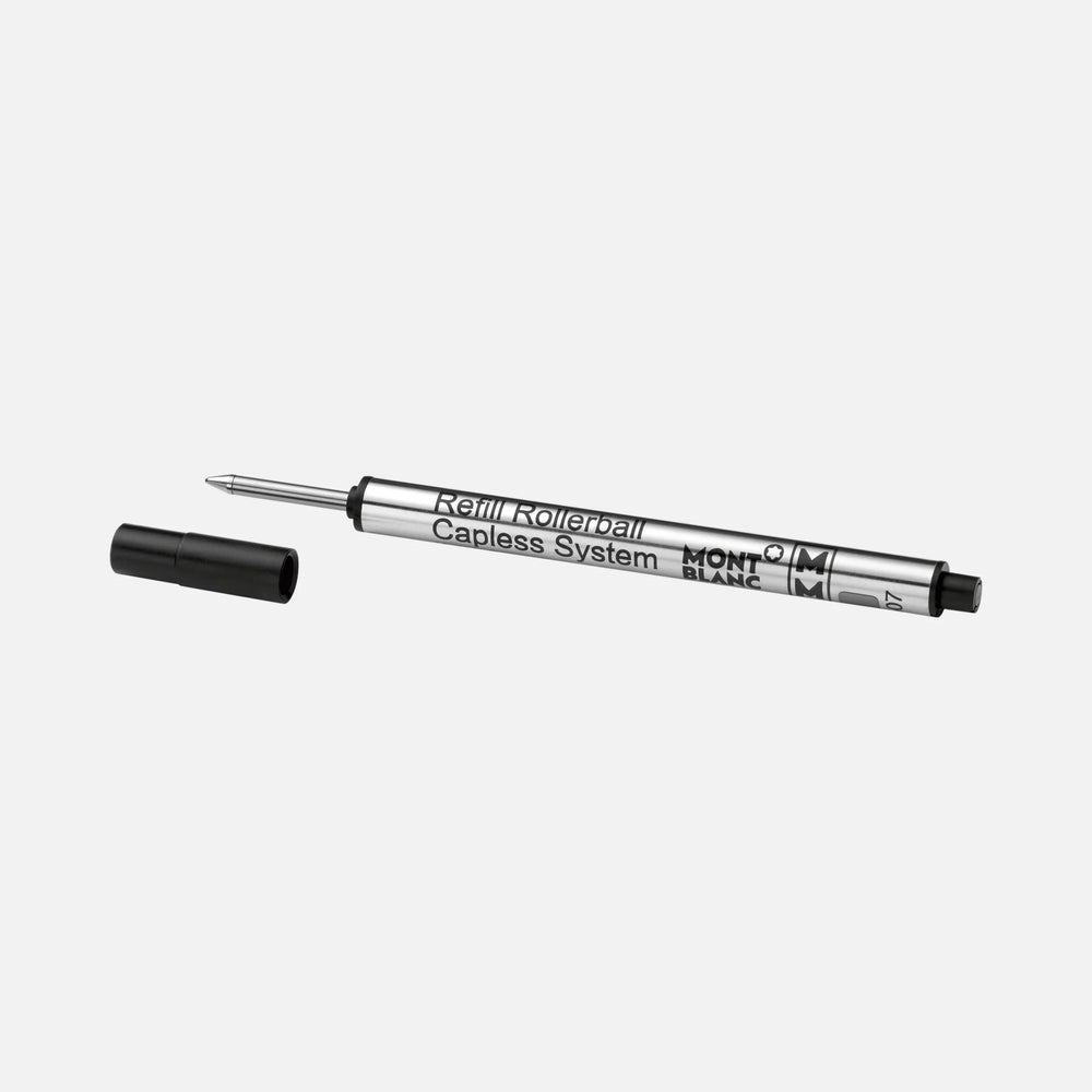 Montblanc 1 refill per roller sistema senza cappuccio medio nero Mystery Black punta M 128242 - Capodagli 1937