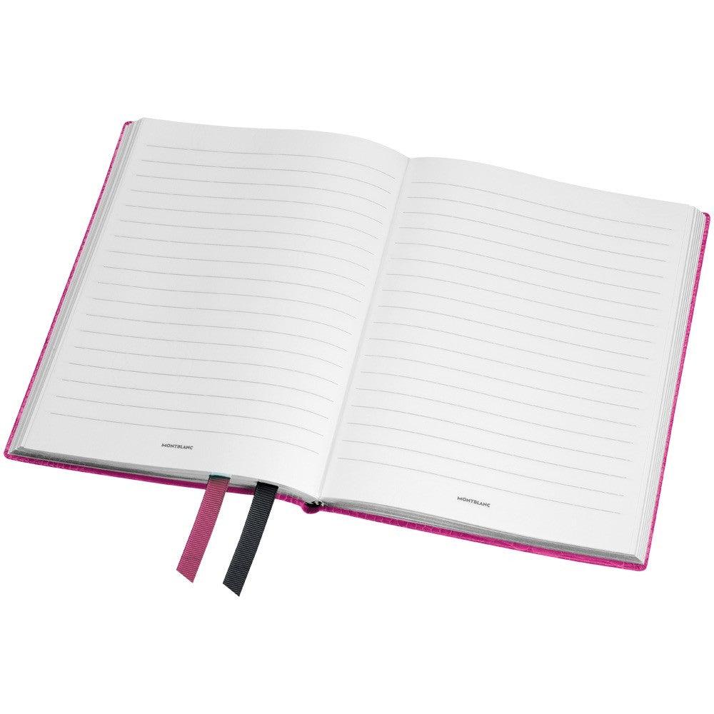 Montblanc blocco note notebook 146 a righe stampa coccodrillo Fucsia cancelleria di lusso 118028 - Gioielleria Capodagli