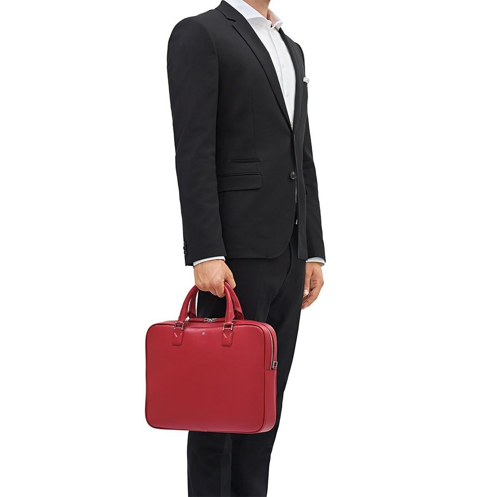Montblanc borsa portadocumenti sottile Sartorial rosso 116759 - Gioielleria Capodagli