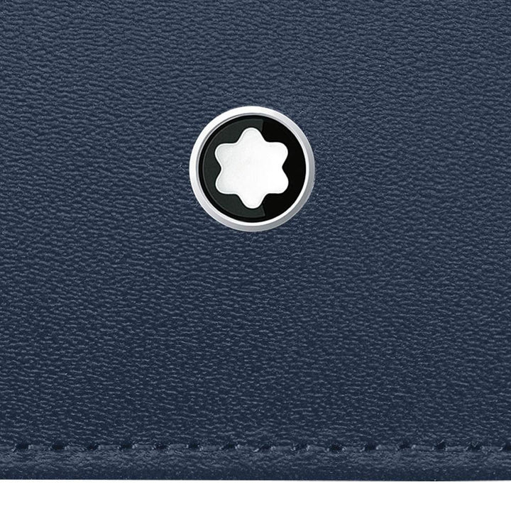 Montblanc custodia porta carte di credito a 6 scomparti Meisterstück blu navy 114557 - Gioielleria Capodagli