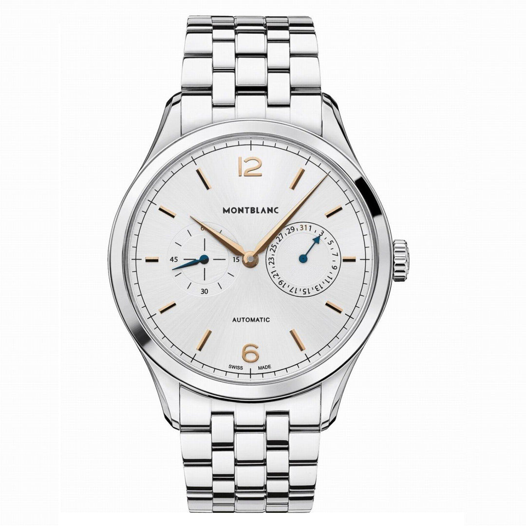Montblanc orologio Heritage Chronometrie 40mm argento automatico acciaio 114873 - Gioielleria Capodagli