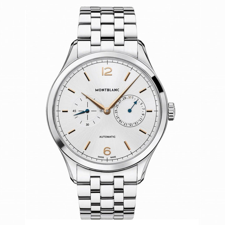 Montblanc orologio Heritage Chronometrie 40mm argento automatico acciaio 114873 - Gioielleria Capodagli