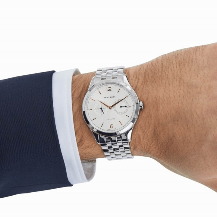 Montblanc orologio Heritage Chronometrie 40mm argento automatico acciaio 114873 - Gioielleria Capodagli