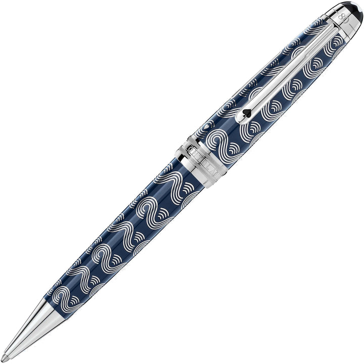 Montblanc penna a sfera Solitaire media Meisterstück Around the World in 80 Days blu 126355 - Capodagli 1937