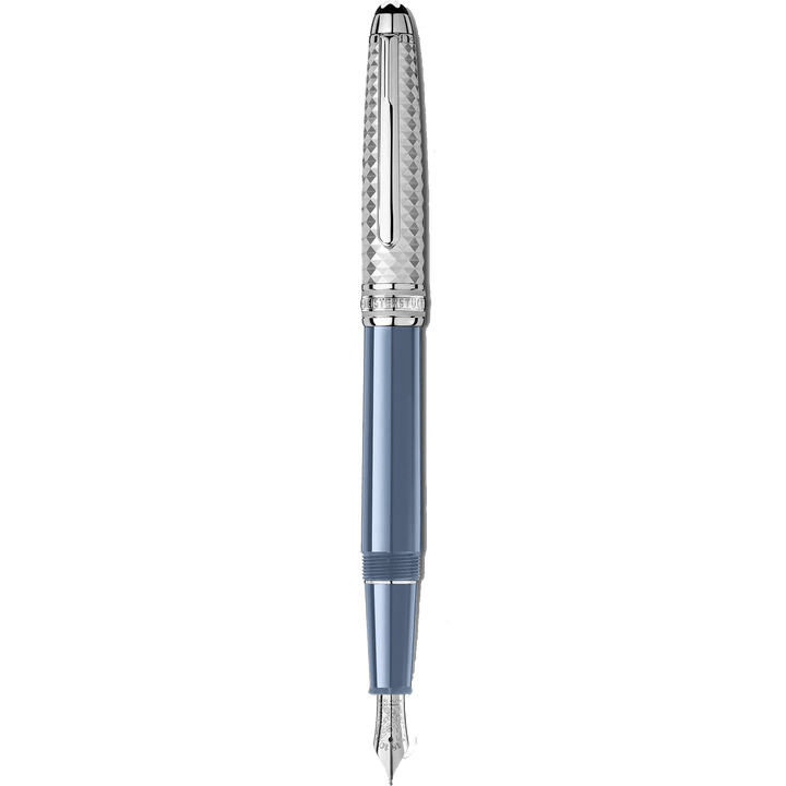 Montblanc stilografica Meisterstück Glacier Doué blu punta M 129403 - Capodagli 1937