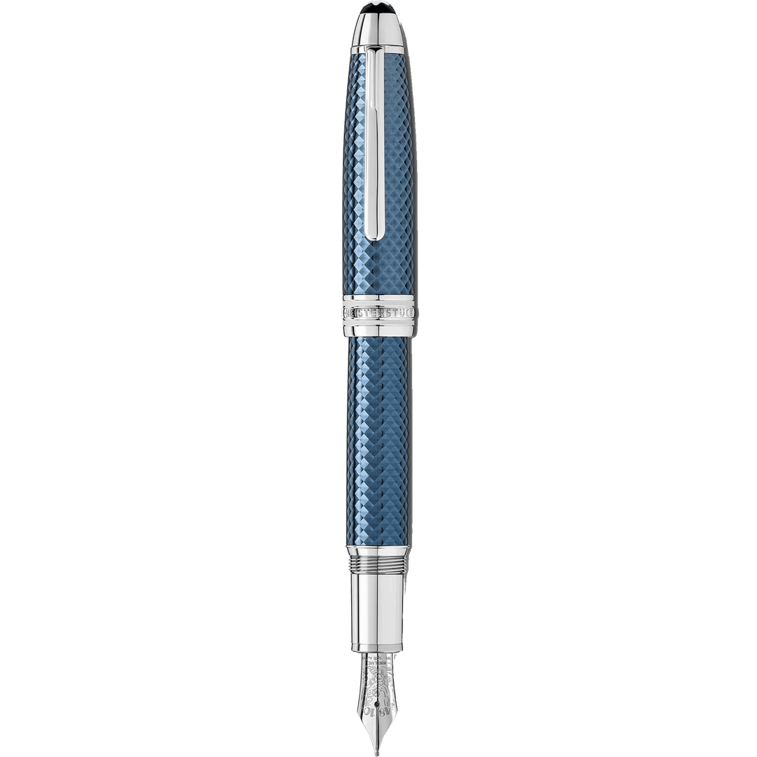 Montblanc stilografica Meisterstück Glacier Solitaire blu punta M 129407 - Capodagli 1937