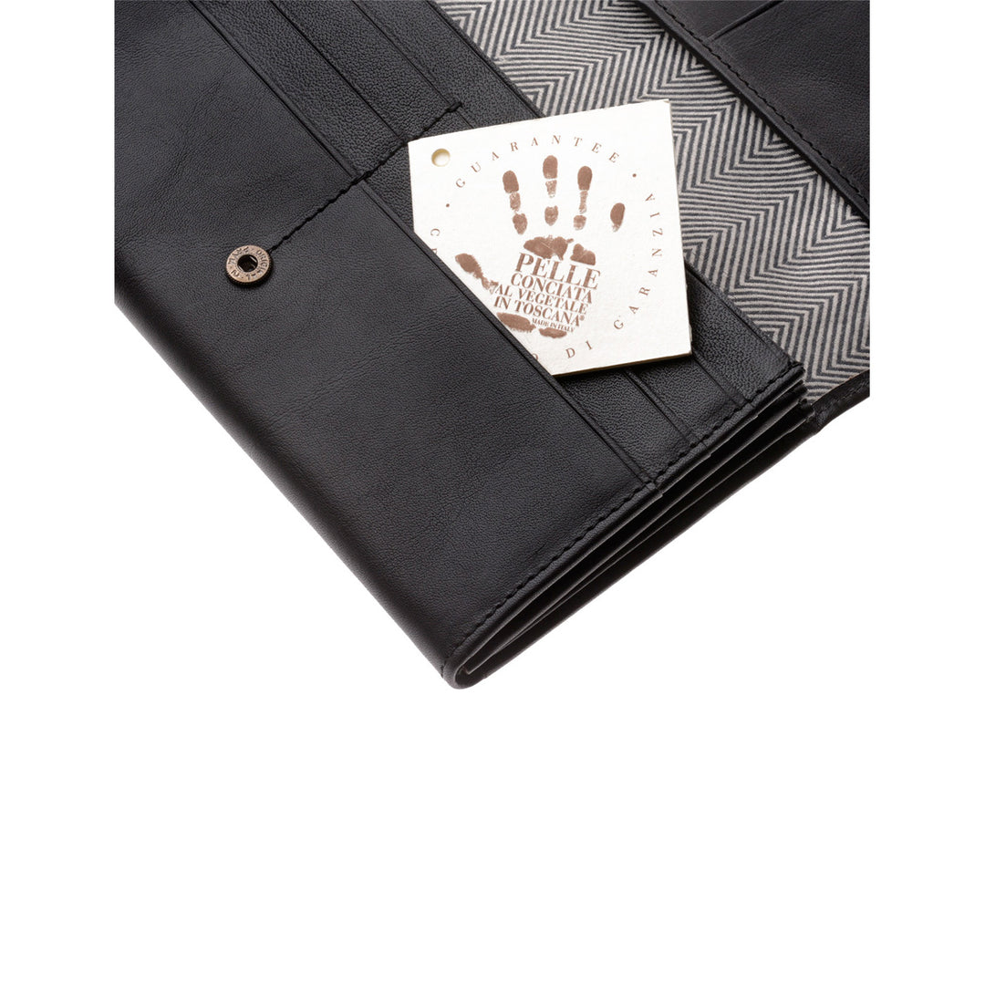 Antica Toscana Женский кошелек с тремя застежками из натуральной кожи с застежкой-молнией Держатель кредитных карт и внешний молнией