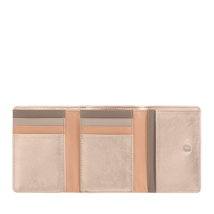 DuDu Женский кошелек из мягкой кожи RFID с защитным экраном, Кошельки Click Clac, Компактный дизайн, 8 Карманы для карточек