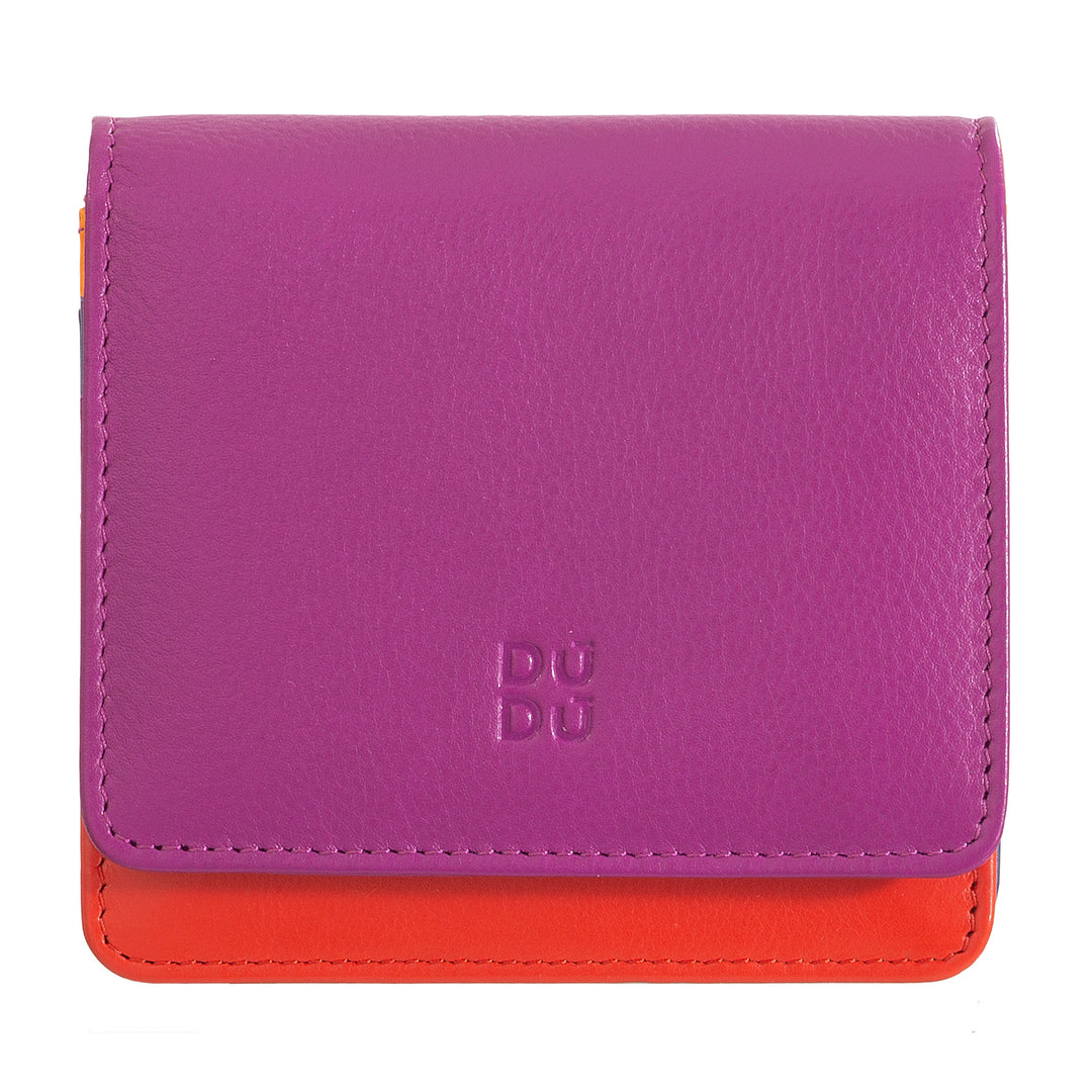 DuDu Женский кошелек Маленькая защищённая кожа RFID с внутренним застежкой-молнией и 8 держателями карточек