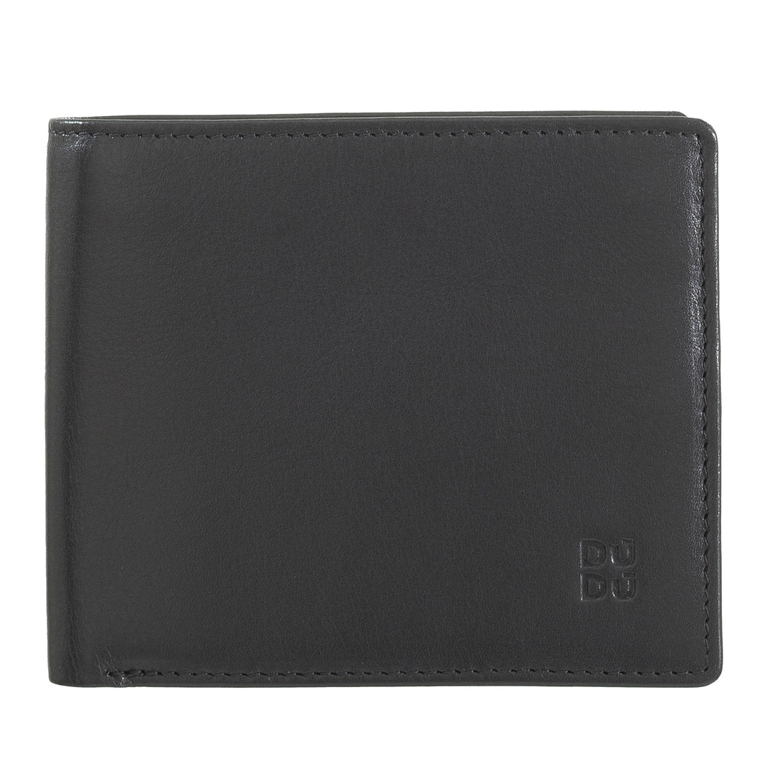 DuDu Маленький мужской бумажник RFID Многоцветный кожаный держатель карточек