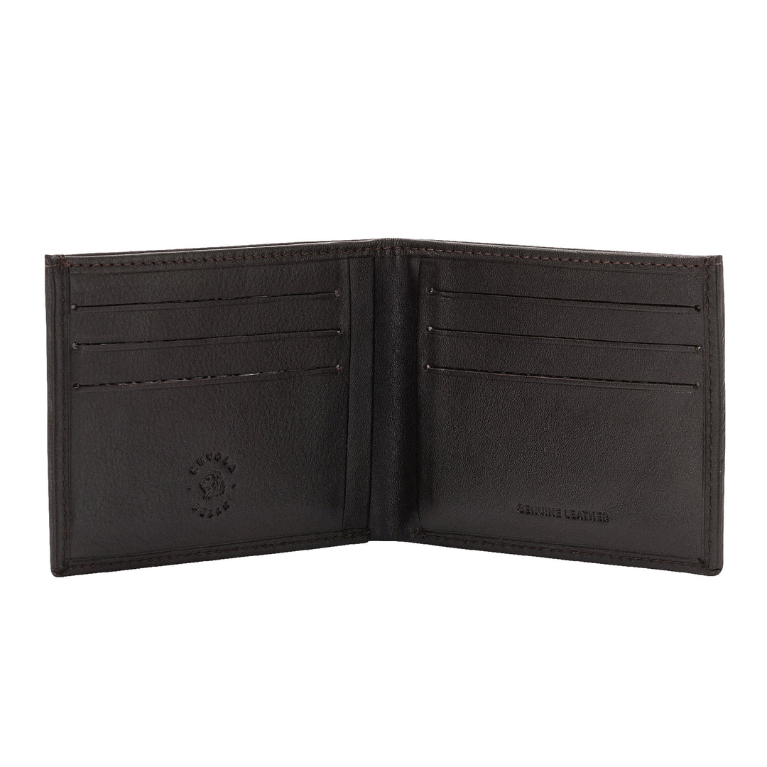 Cloud Leather Мужской кошелек Компактный натуральная кожа Держатель банкнот и 6 Карманы для карт