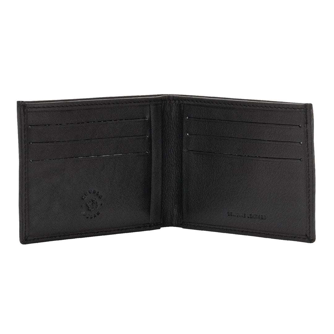 Cloud Leather Мужской кошелек Компактный натуральная кожа Держатель банкнот и 6 Карманы для карт