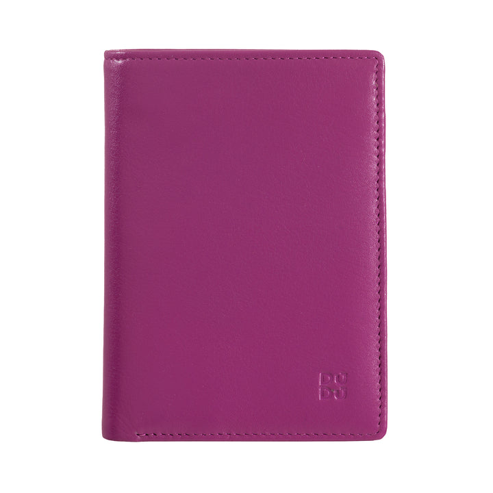 Мужский кошелек Dudu для книги RFID в многоцветной коже с молнией