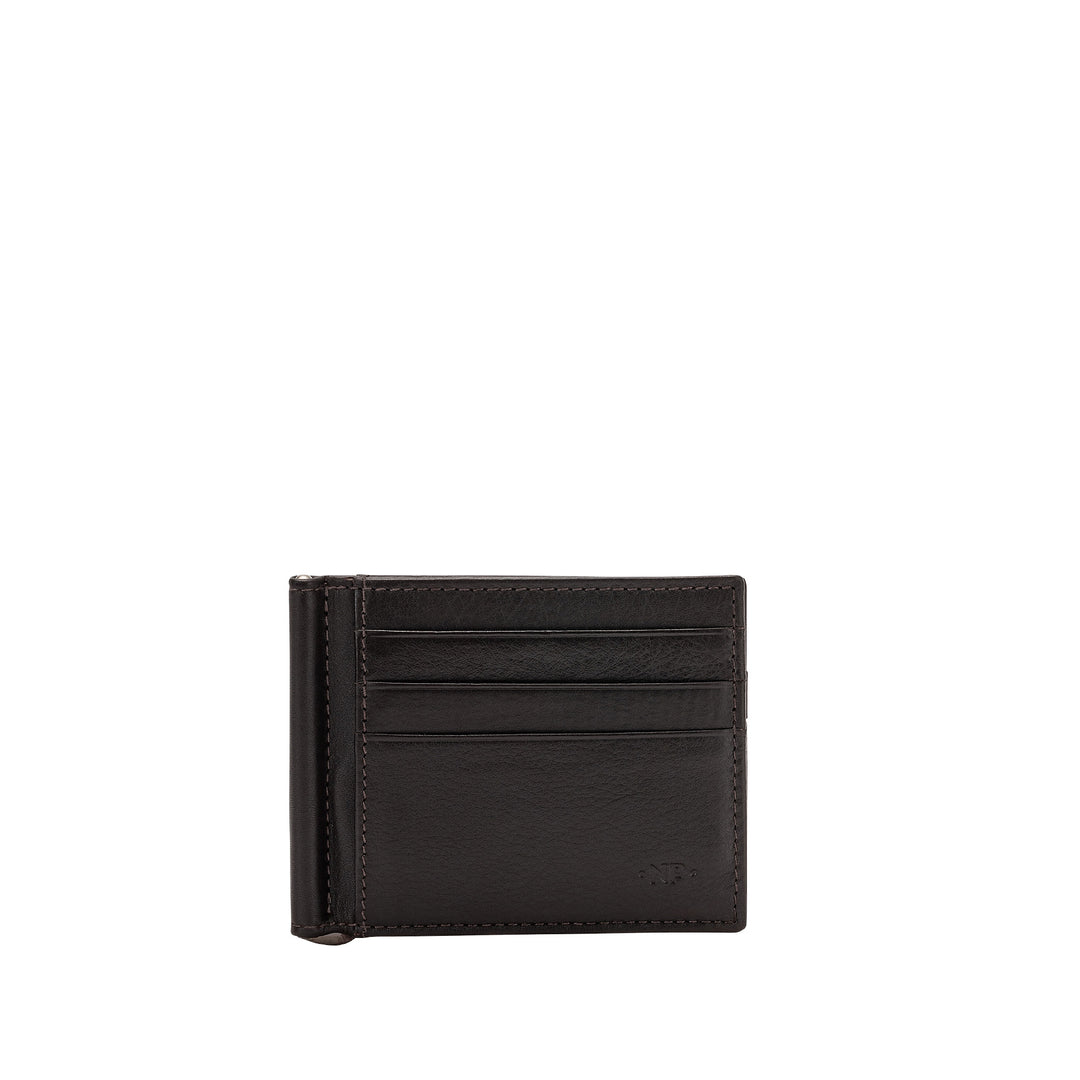 Кожаный кошелек Nuvola для мужских клипов в кожаной фирме банкноты с держателем карт карт