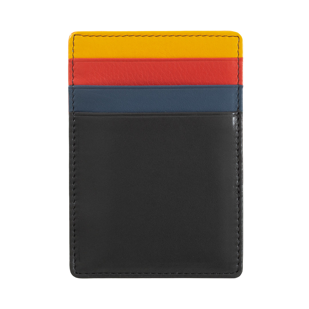 DuDu Волшебный кошелек для мужчин Magic Wallet в многоцветной коже с 6 слотами кредитных карт
