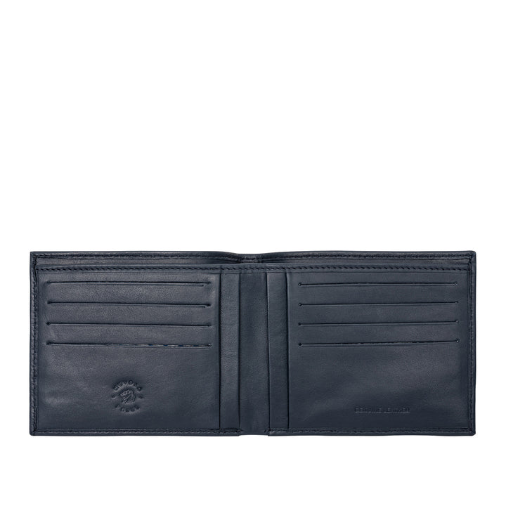 Кожаный кошелек Nuvola для мужчин без мягкой кожаной двери с 8 картами карманами