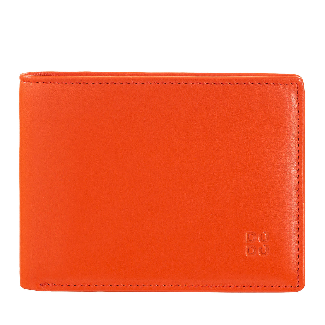 DuDu Мужской бумажник RFID-блокировка с маленьким защитным карманом с слотом для кредитных карт