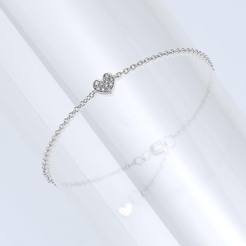 Sidalo bracciale Cuore oro bianco 18kt diamanti 0,05ct 0168-1BR - Capodagli 1937