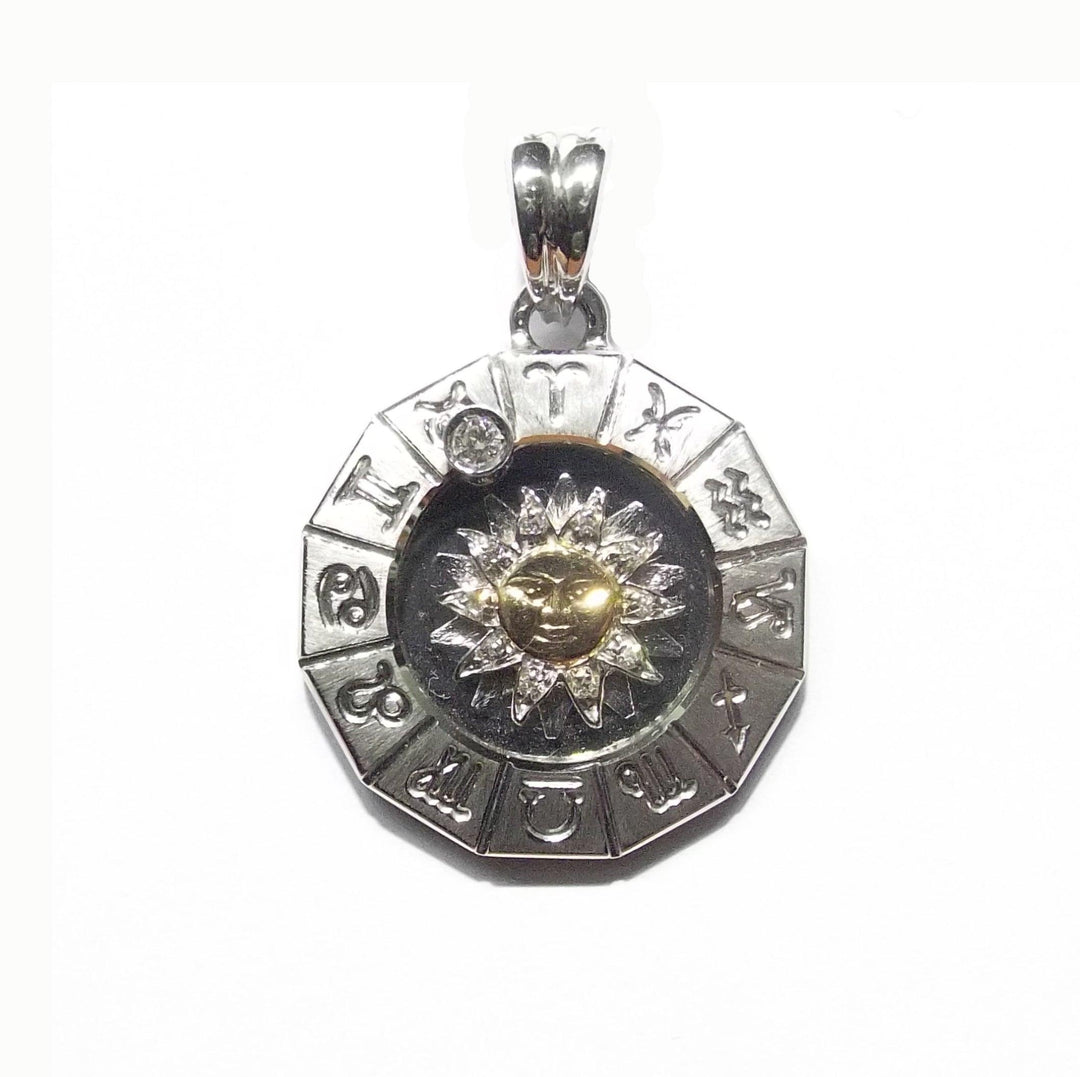 Sidalo ciondolo cerchio oro bianco 18kt 10,90g con diamante 0,14ct colore G purezza VS 0110R - Gioielleria Capodagli
