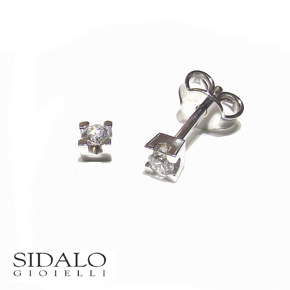 Sidalo orecchini punto luce oro 18kt diamanti 0,26ct colore G purezza VS M43-026 - Gioielleria Capodagli